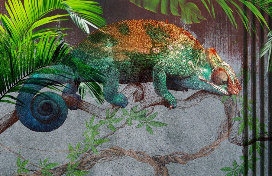 Mural Cameleonul verde