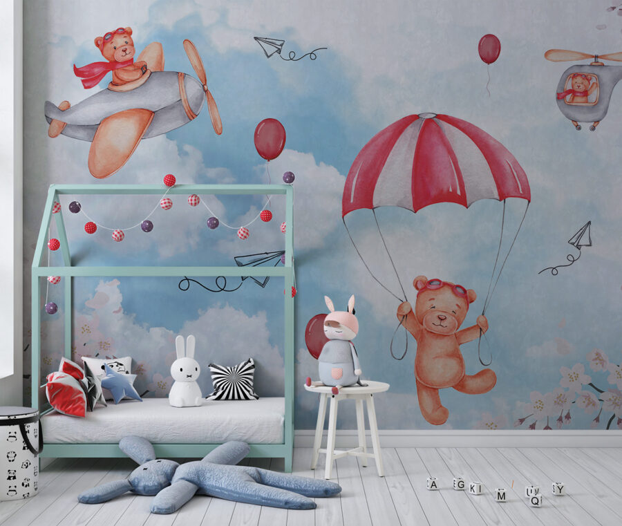 Mural de perete Flying Bears