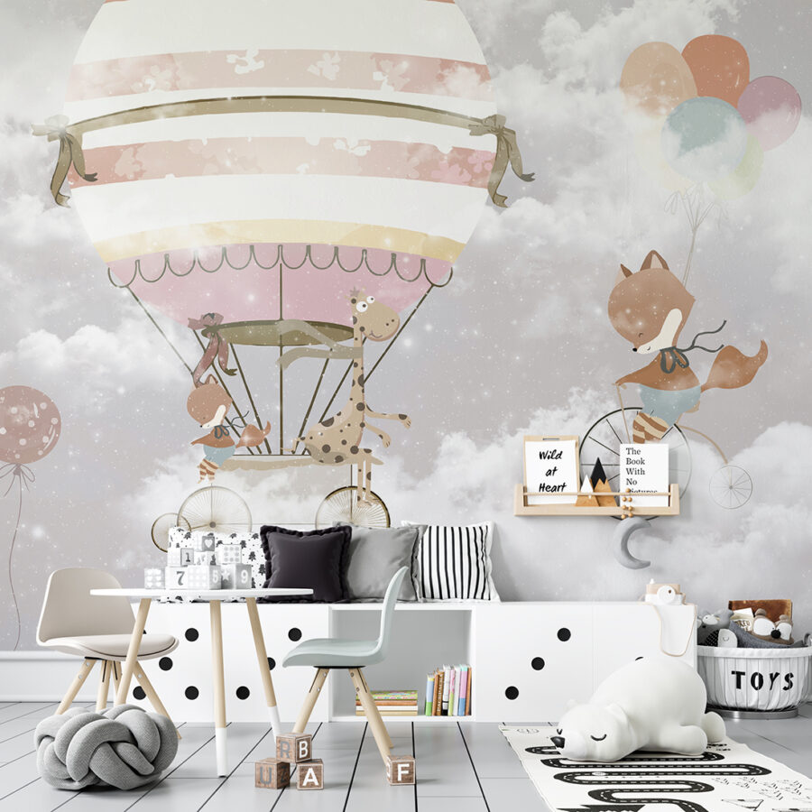 Wall mural Balloon pornește într-o călătorie