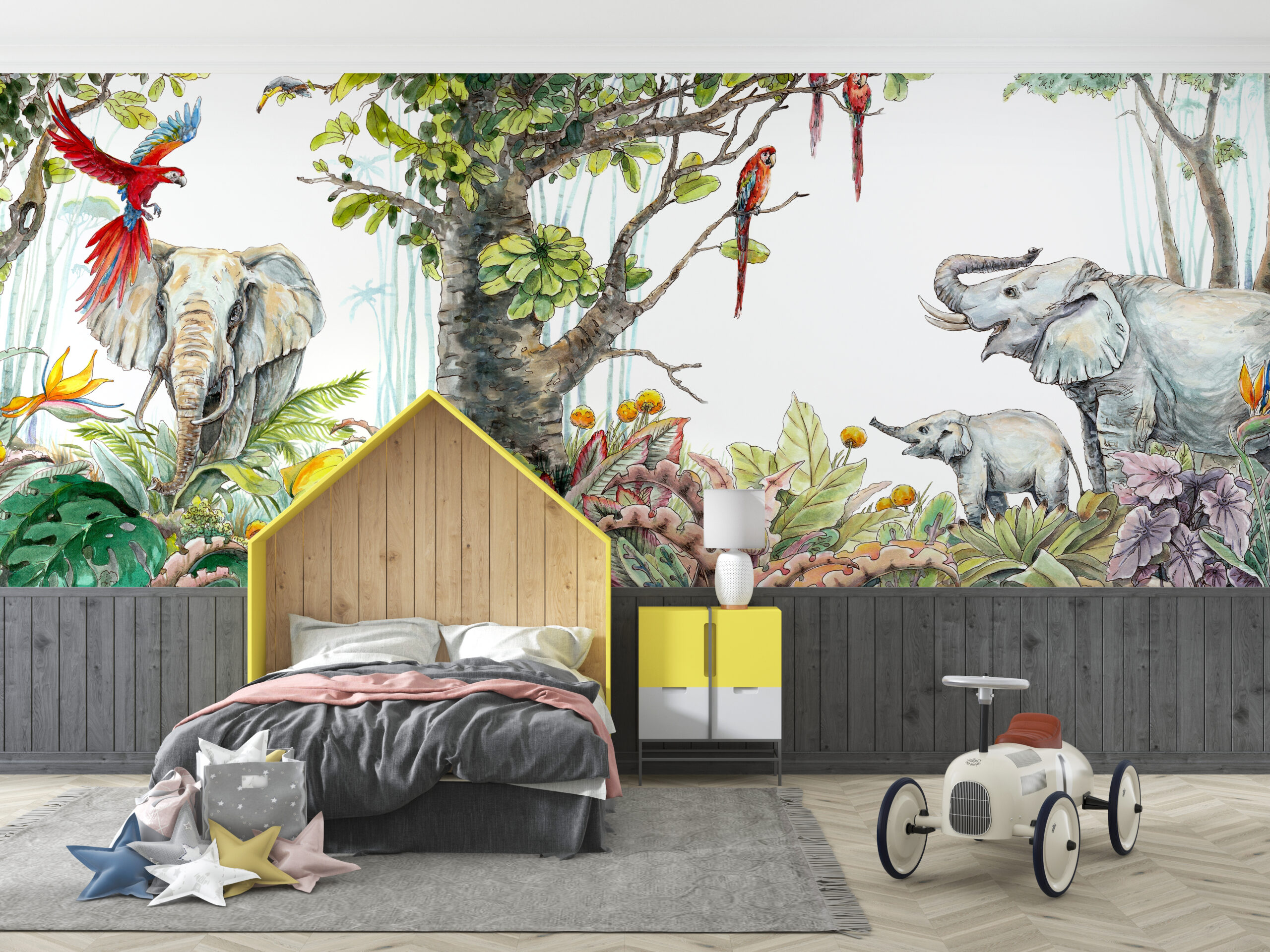 Mural Tropical Harmony cu animale