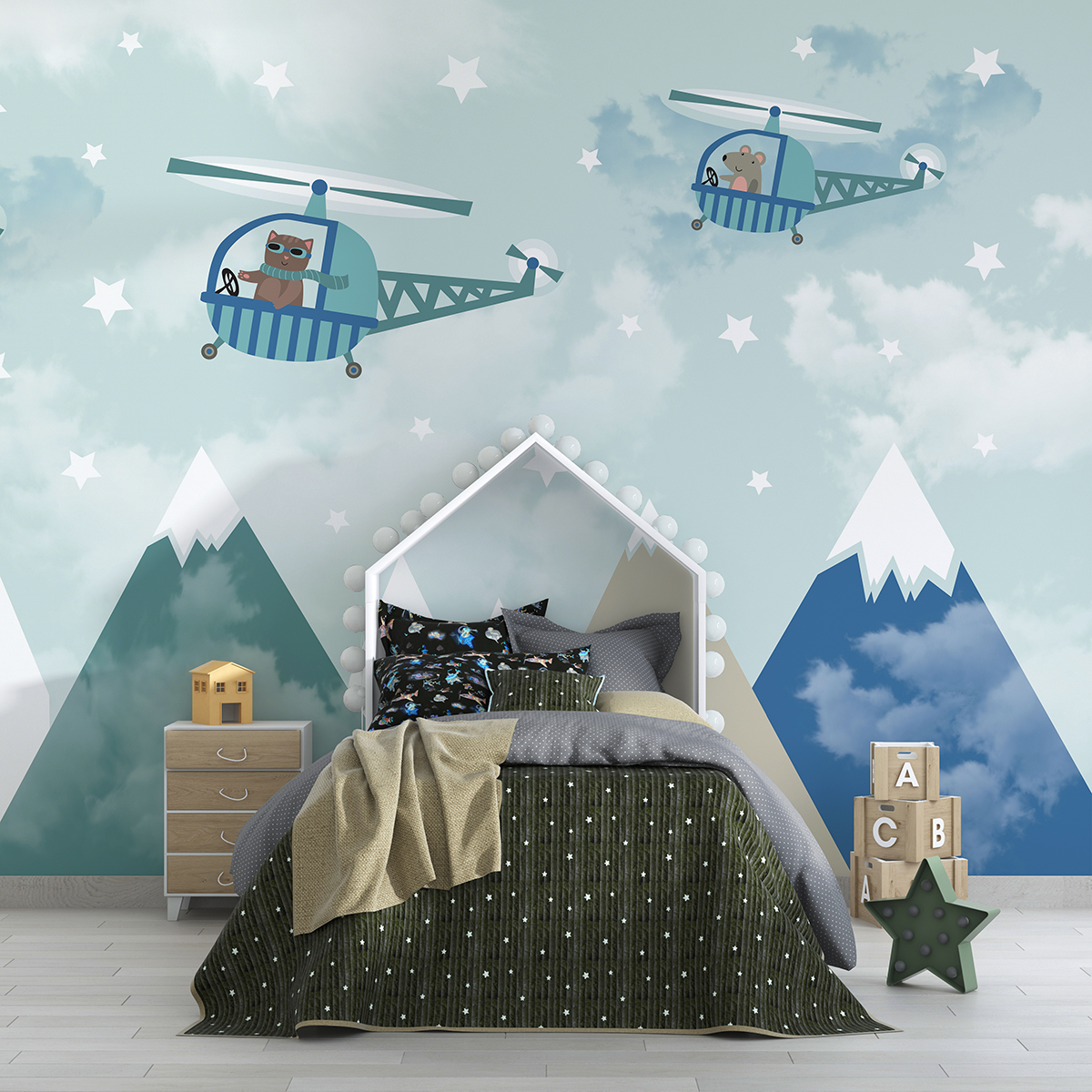 Mural Patrula animalelor peste munți