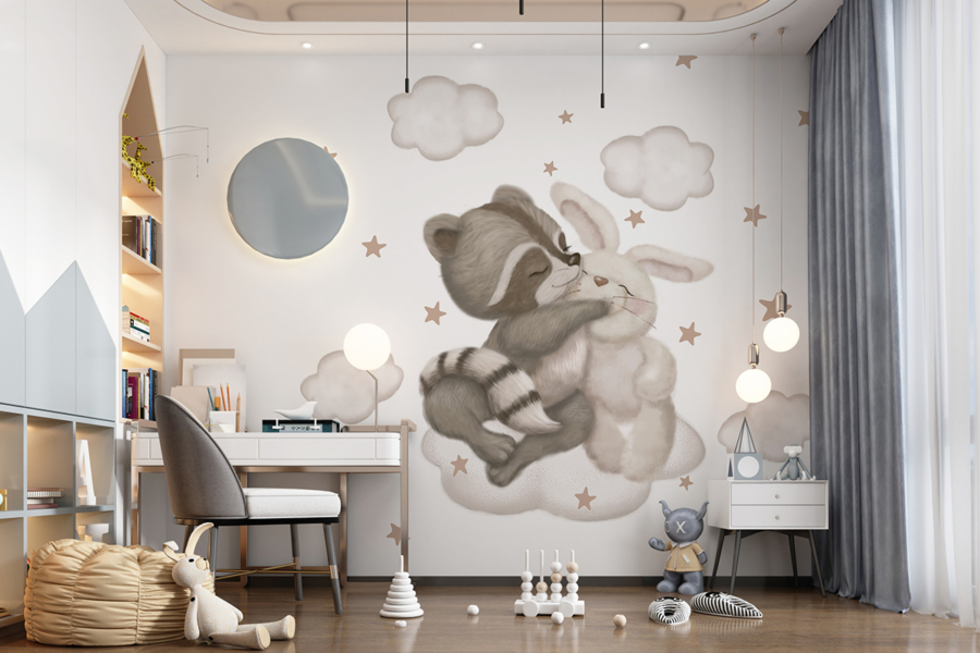 Mural Prieteni pe un nor