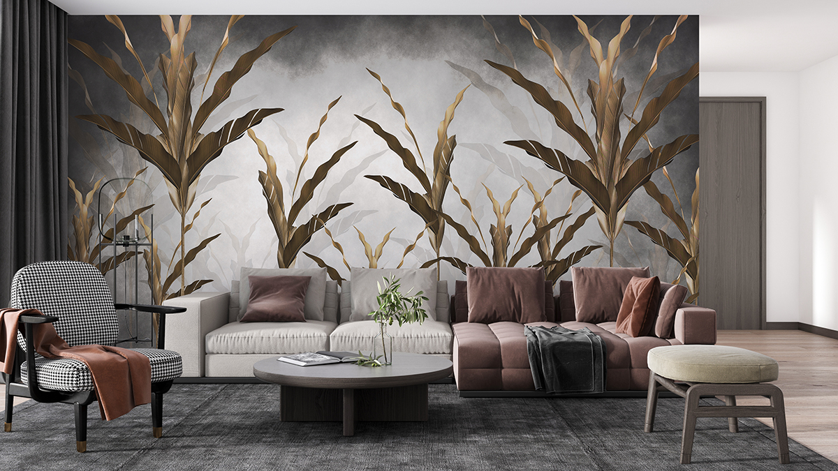 Mural de frunze maro
