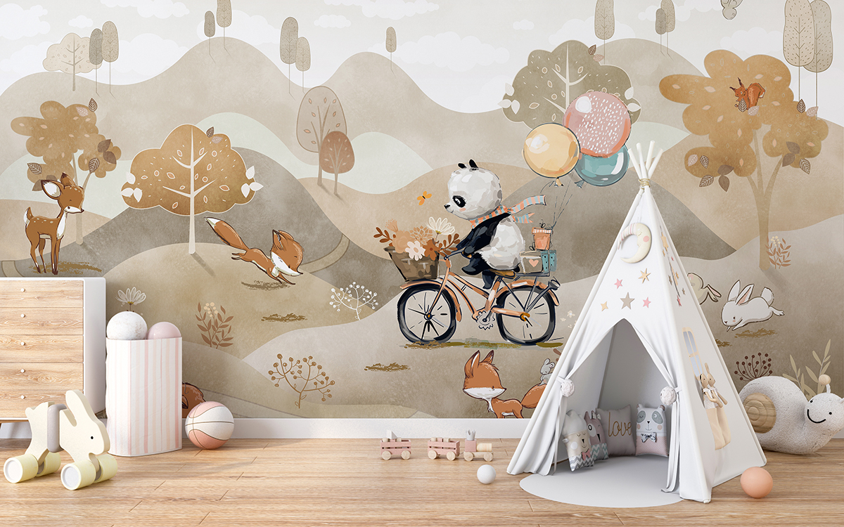 Tapet foto Animale de toamnă fericite