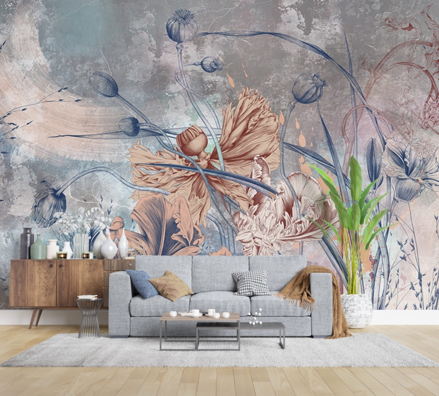 Mural de flori Brushy