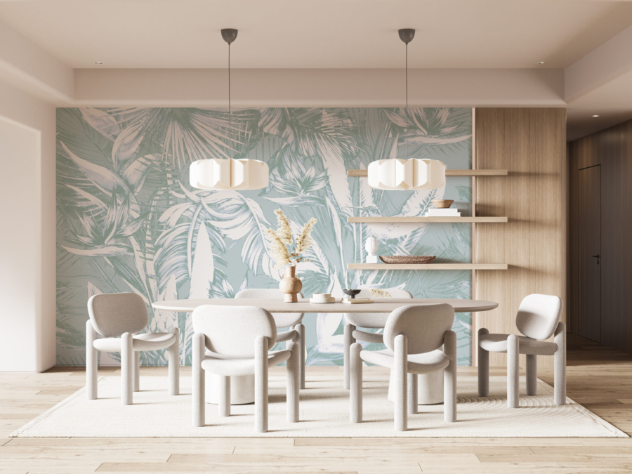 Mural Flori albe