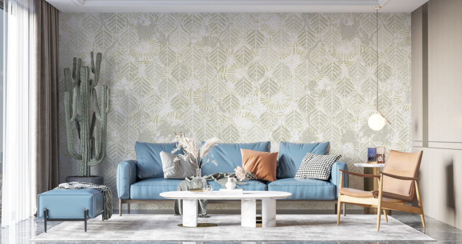 Tablou mural White Leaves