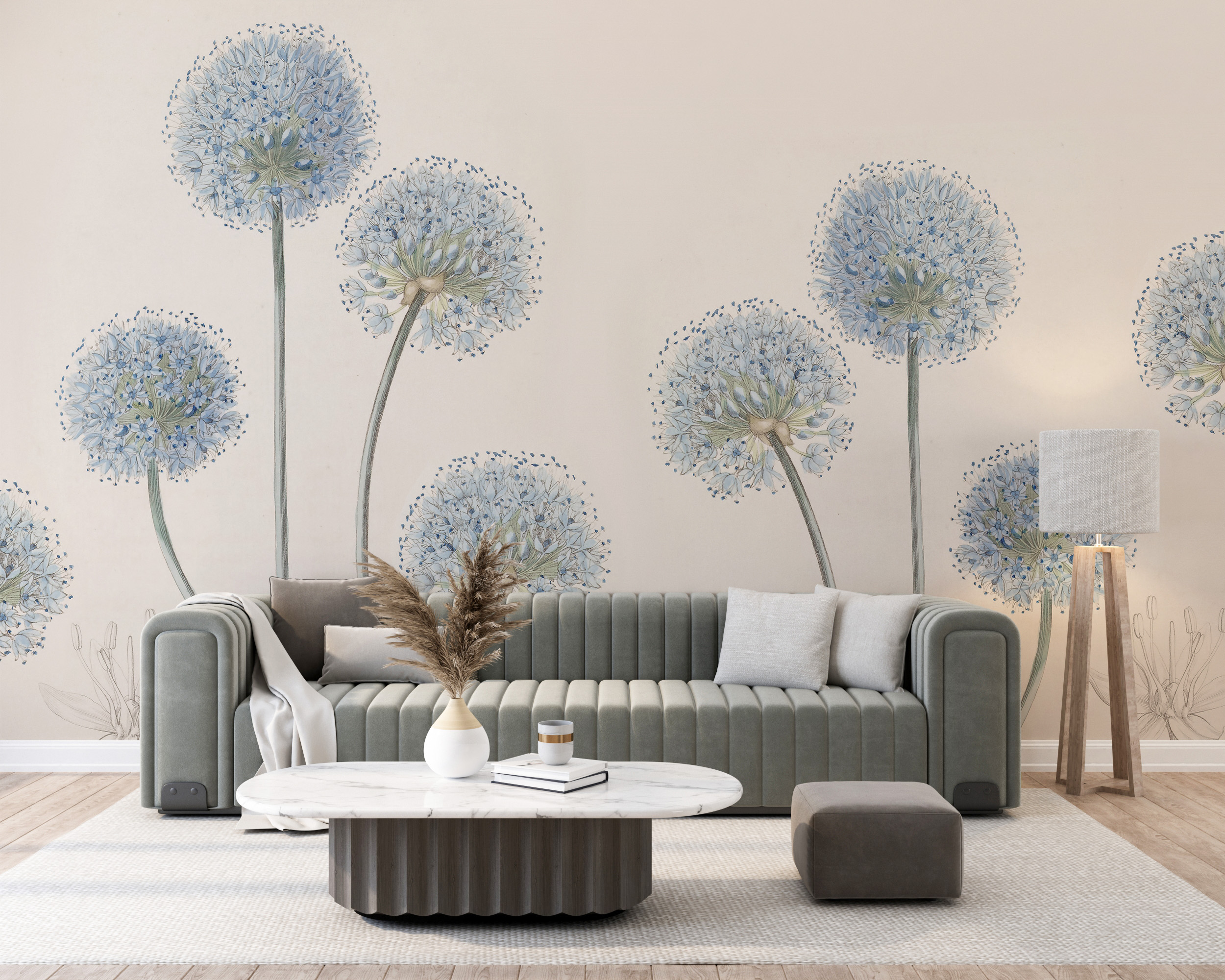 Blue Blowers tapet de fundal