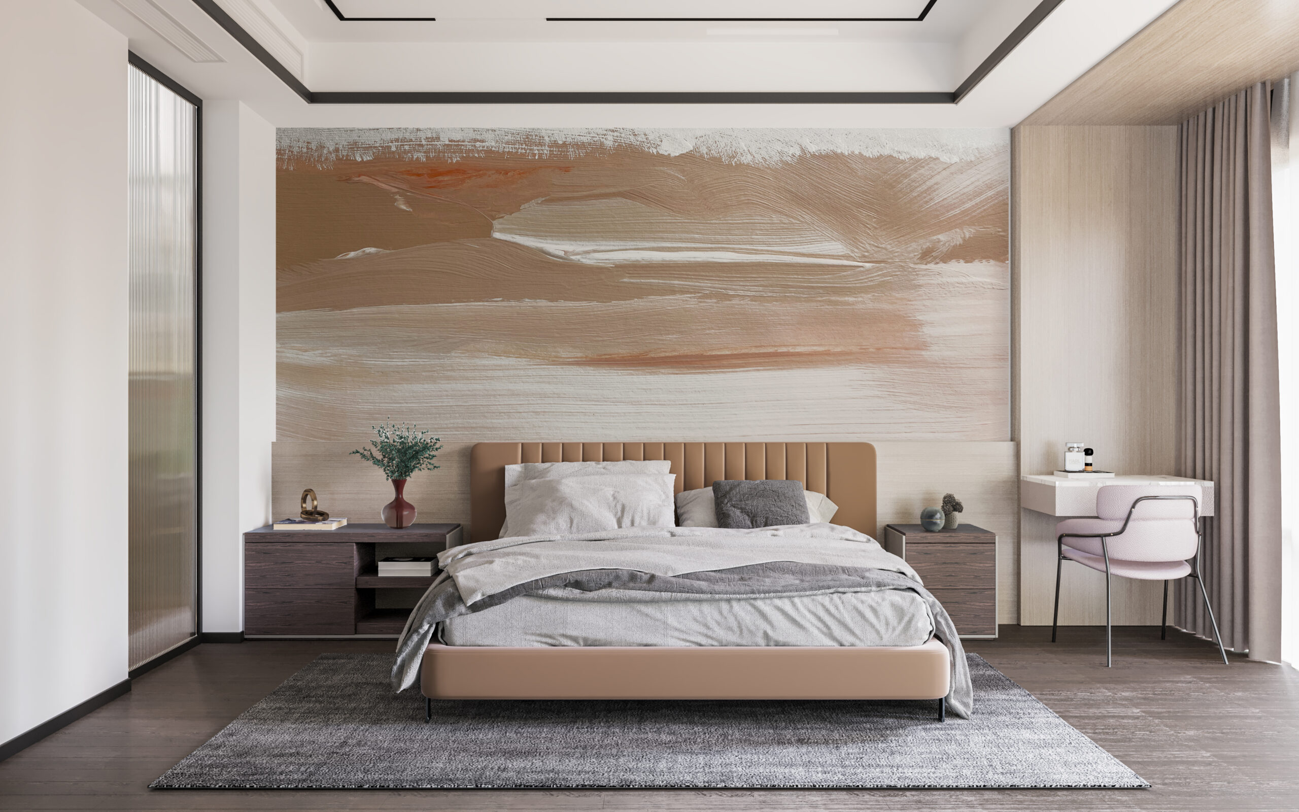 Mural Brown Waves