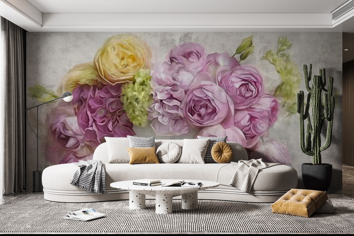 Wall mural Buchet de flori violet