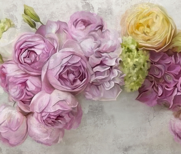 Wall mural Buchet de flori violet