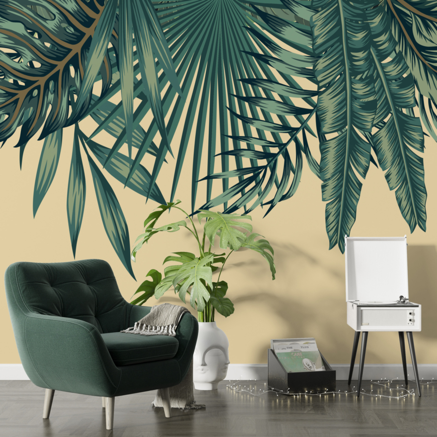 Tablou mural Buchet de frunze verzi