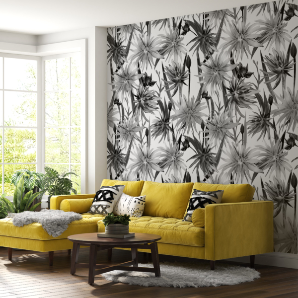 Mural flori negre