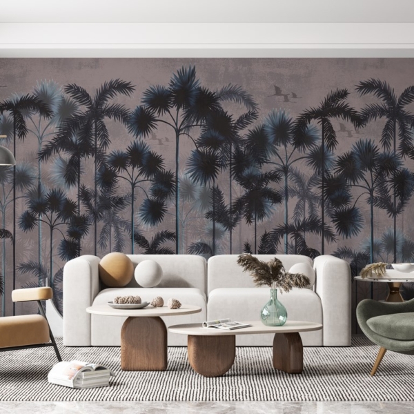 Mural Black Palms