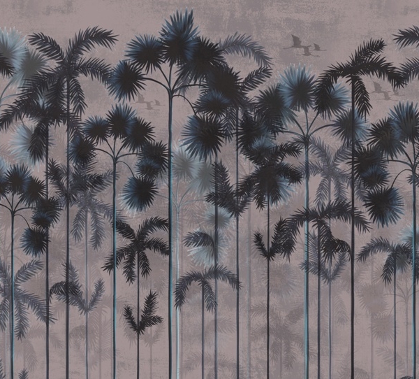 Mural Black Palms