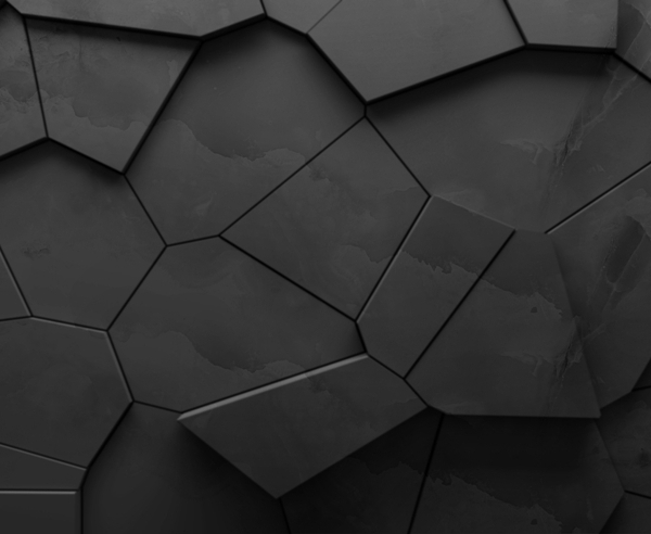 Poligoane negre 3D mural
