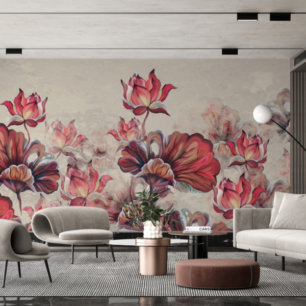 Mural Red de flori
