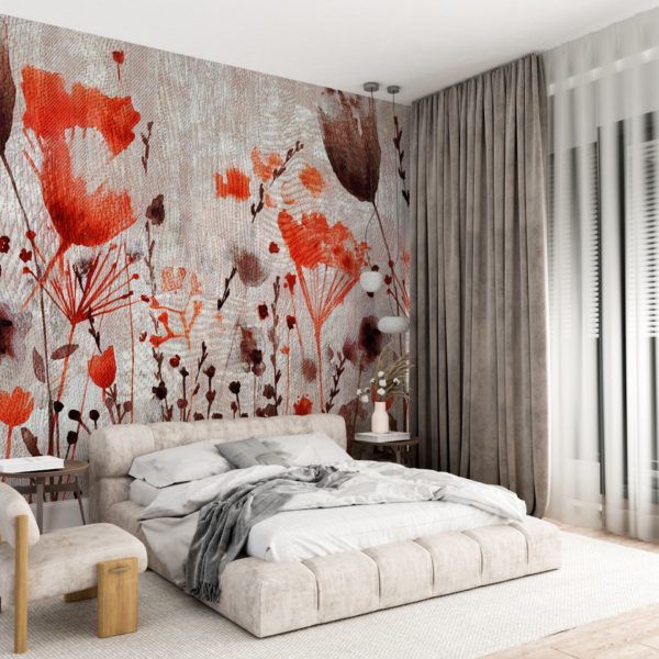 Mural Red Poppies