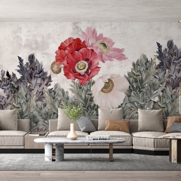 Mural Buchet roșu