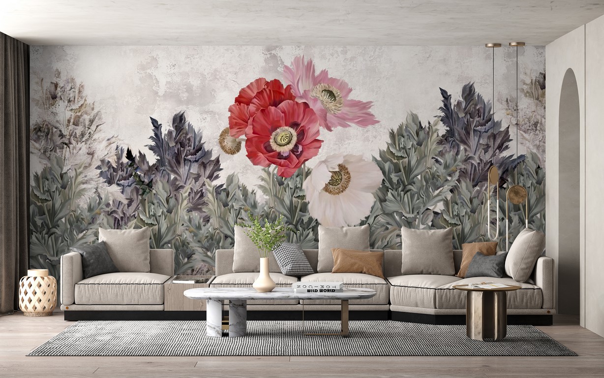Mural Buchet roșu