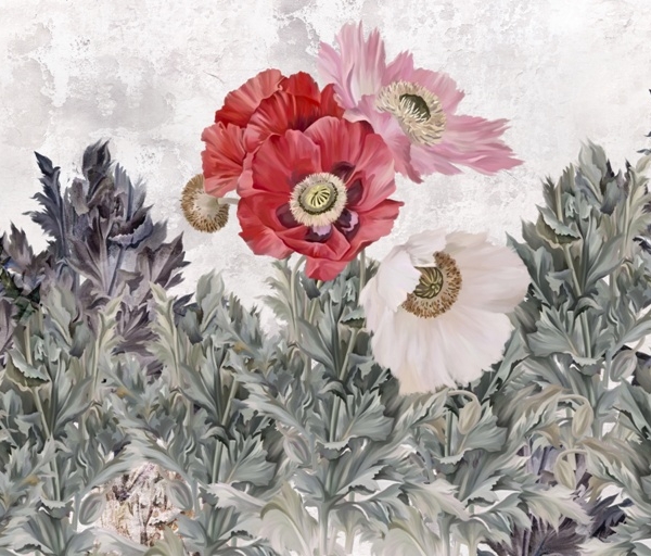 Mural Buchet roșu