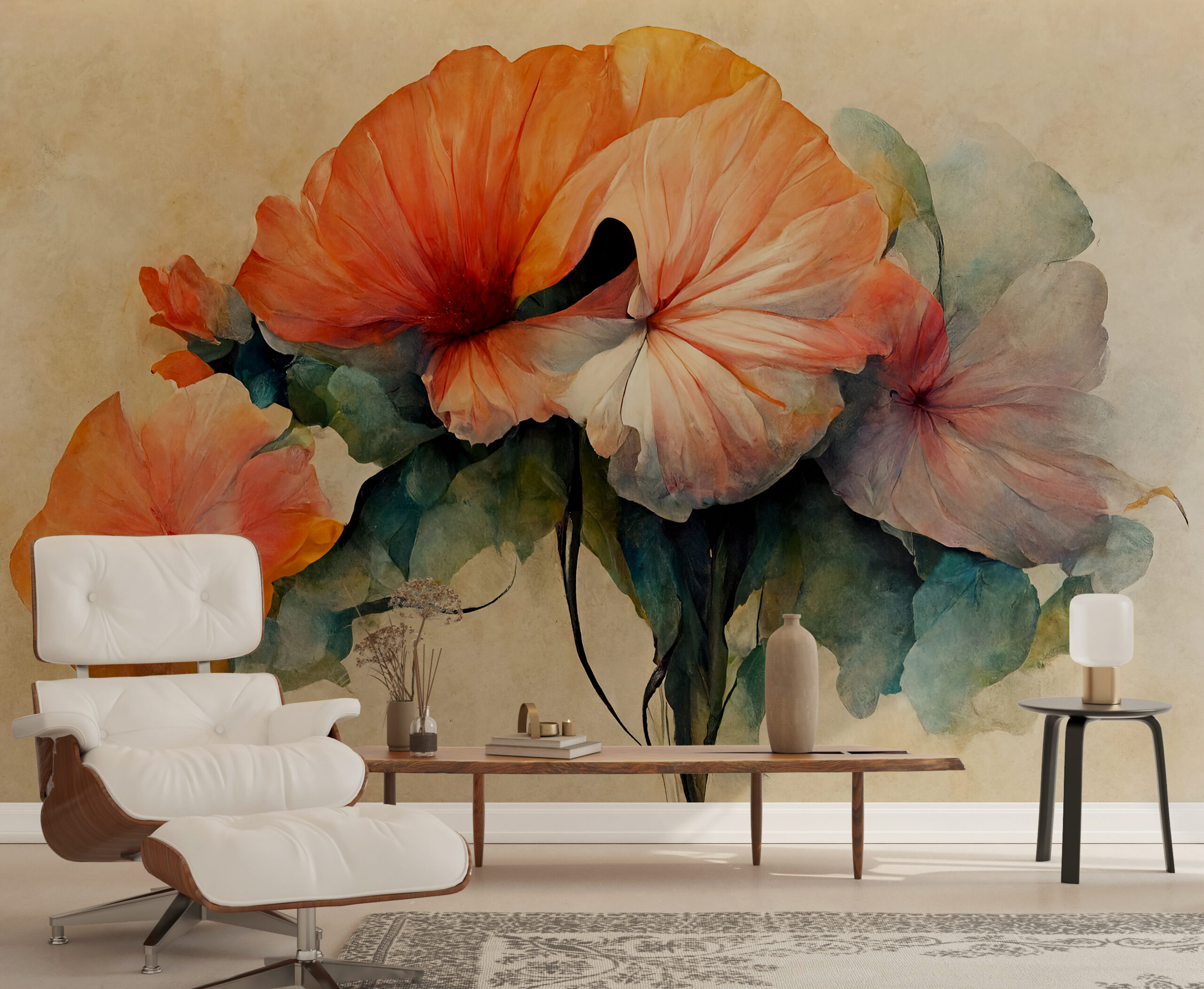 Mural Red Bouquet