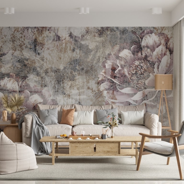 Wall mural Două flori de bujor