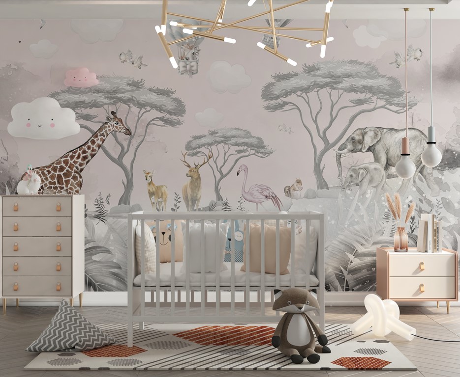 Wall mural Animale sălbatice pentru copii