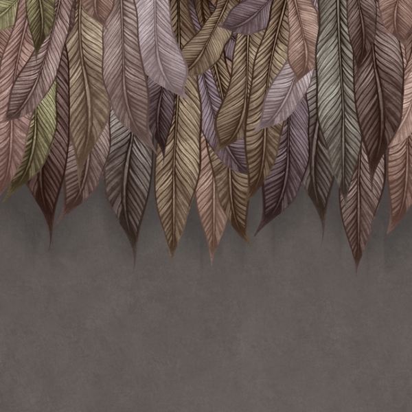 Mural Exotic Exotic Hanging Leaves