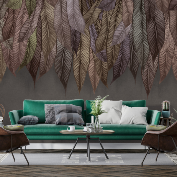 Mural Exotic Exotic Hanging Leaves