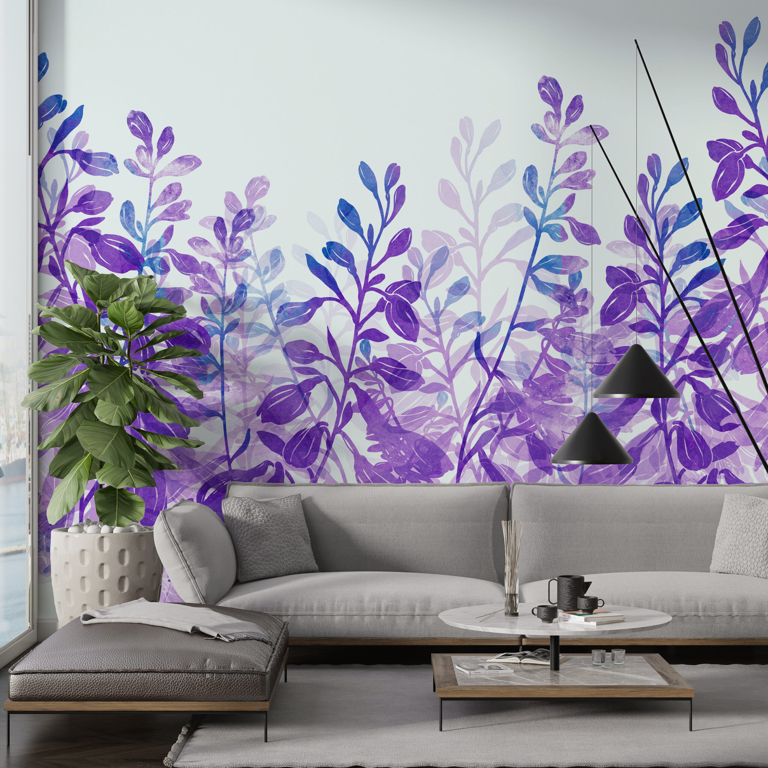 Mural Violet Plante