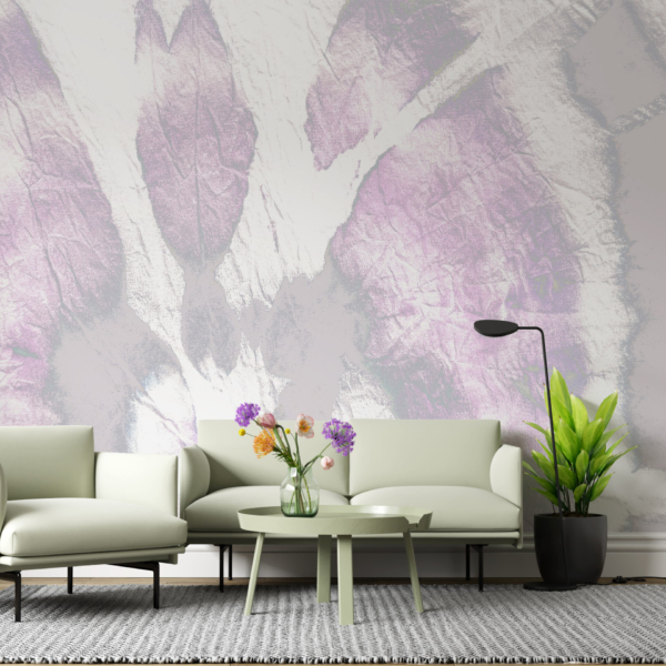 Abstracție murală violet