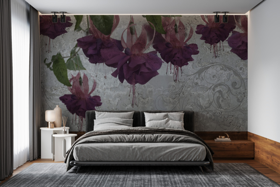 Mural flori violet