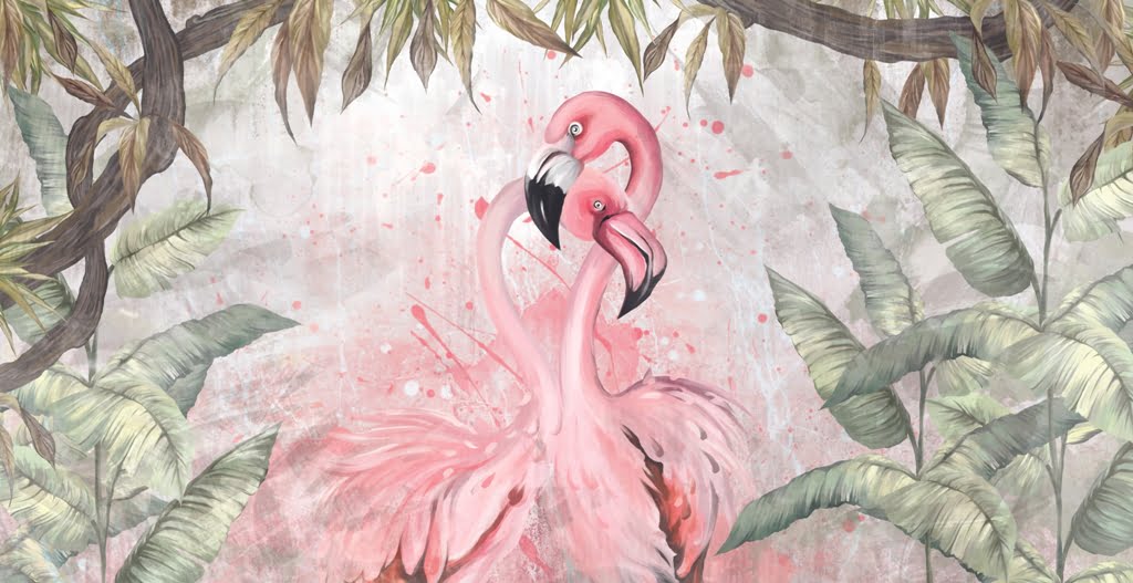 Fototapeta-Flamingi-w-Objeciach-2106241148-1