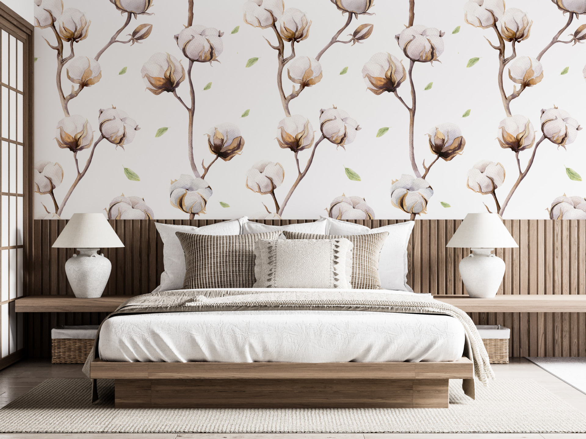 Mural bumbac Blossom Twigs