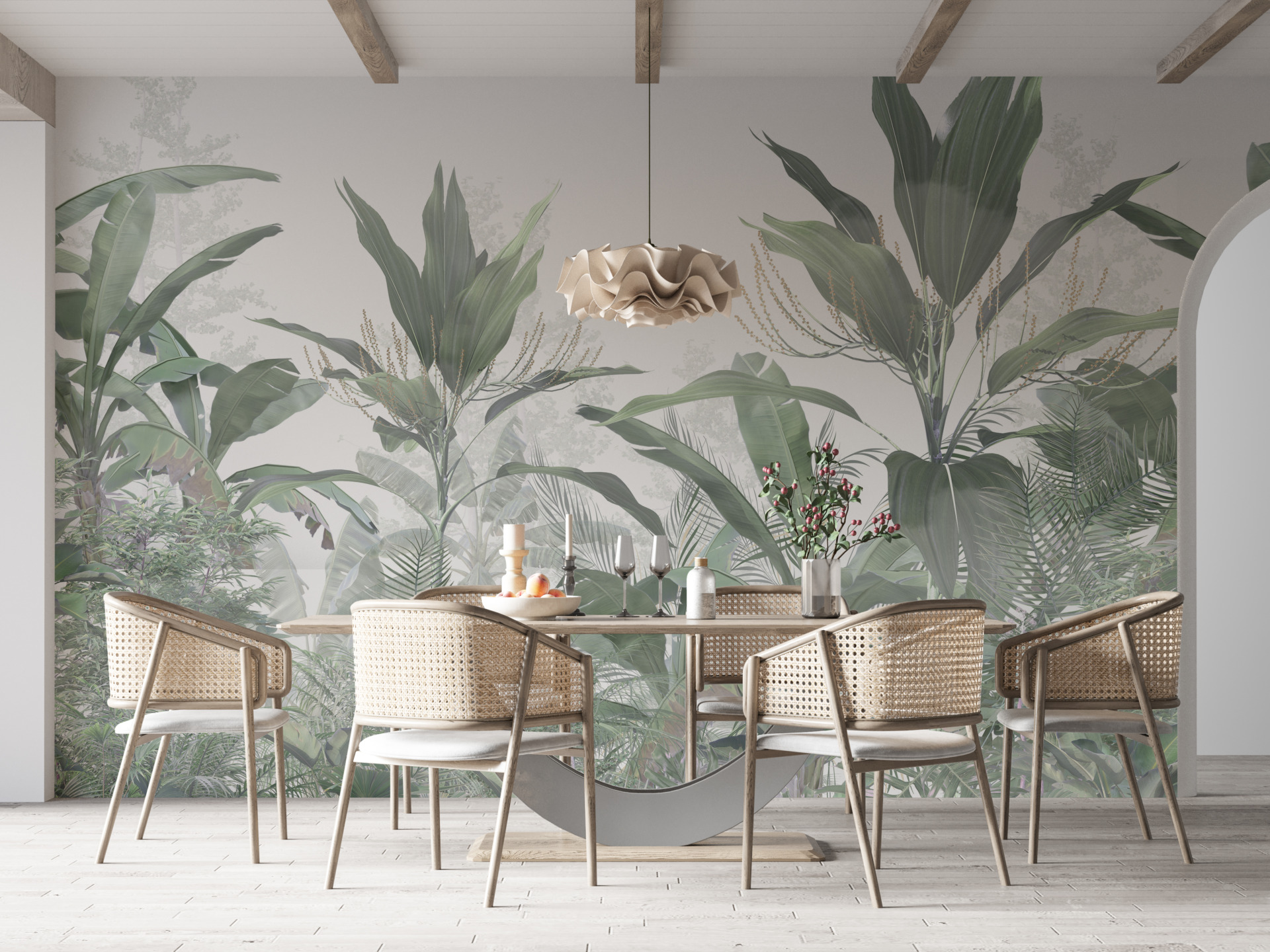 Mural de un tufiș de plante