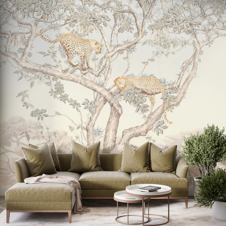 Mural Cheetahs în copaci
