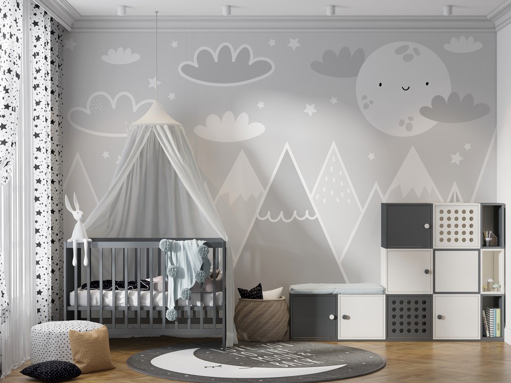 Wall mural Munți în soare pentru copii