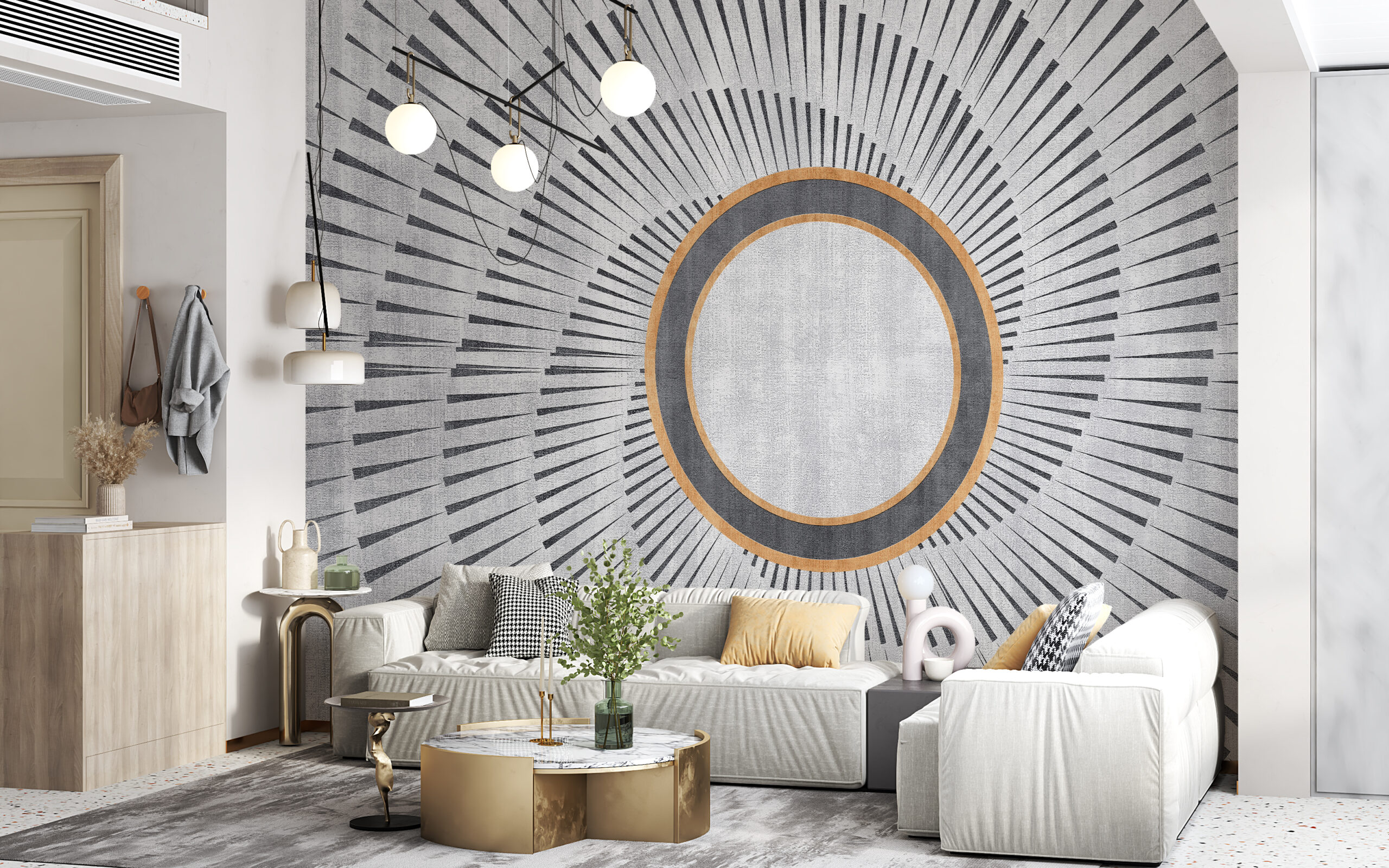 Mural grafic spiralat
