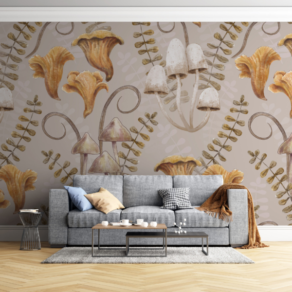 Mural de ciuperci pe perete
