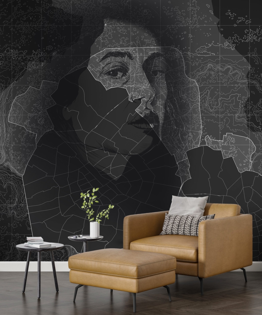 Tablou mural Femeie în gri