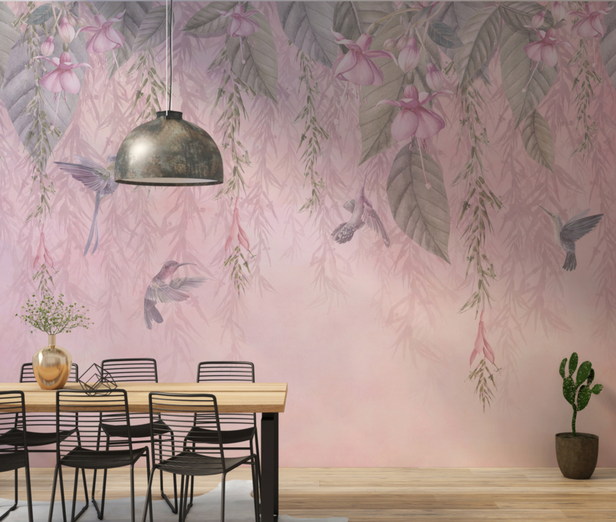 Tablou mural Colibri în flori