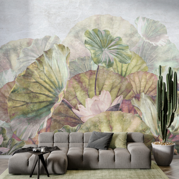 Mural de culoarea frunzelor tropicale