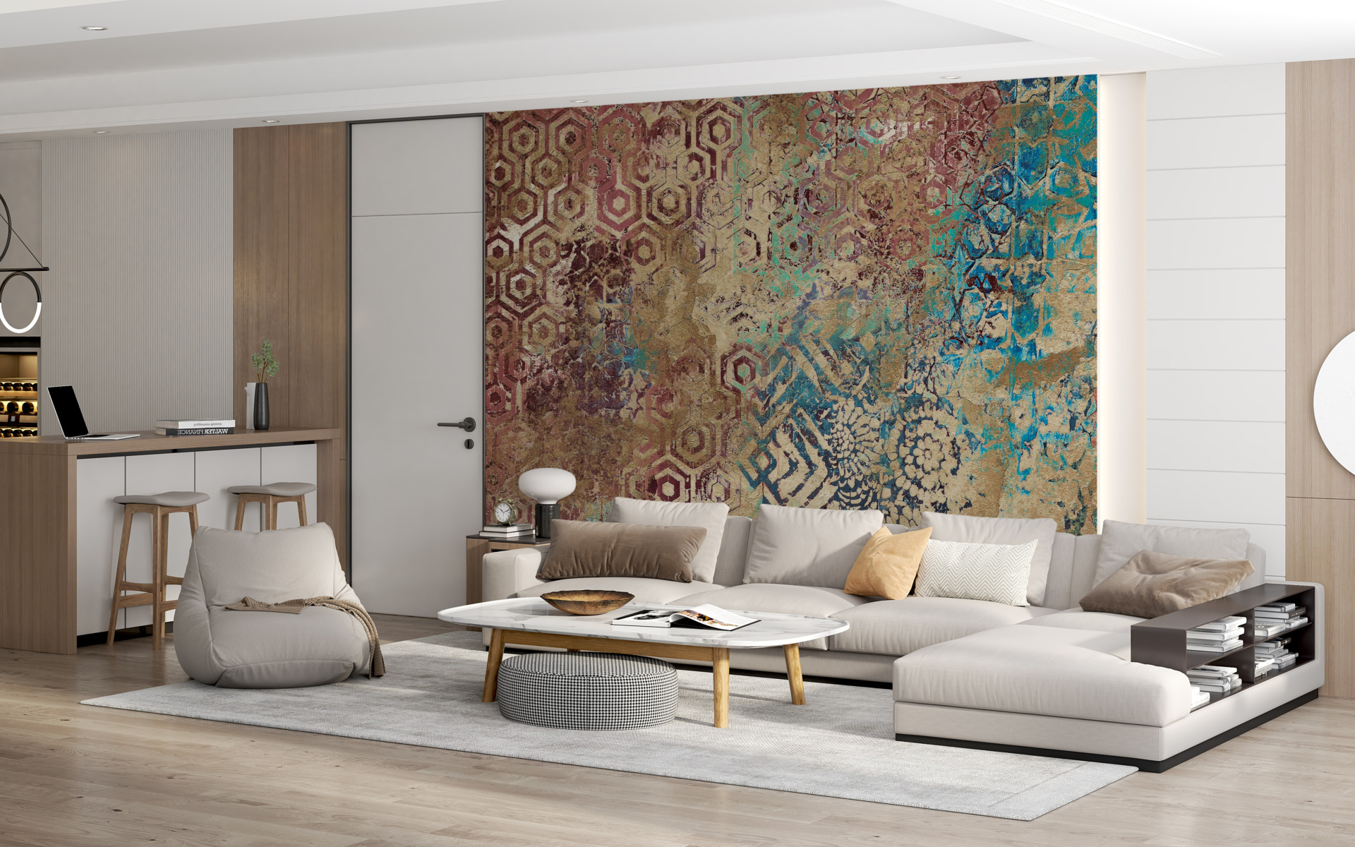Tablou mural Mozaic colorat în Fade