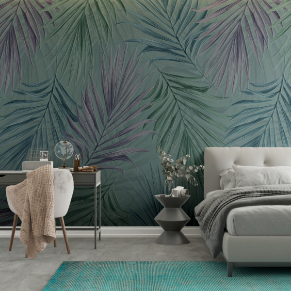 Tablou mural Frunze de palmier colorate