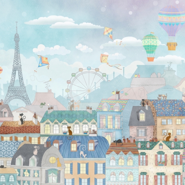 Pictura murală colorată din Paris