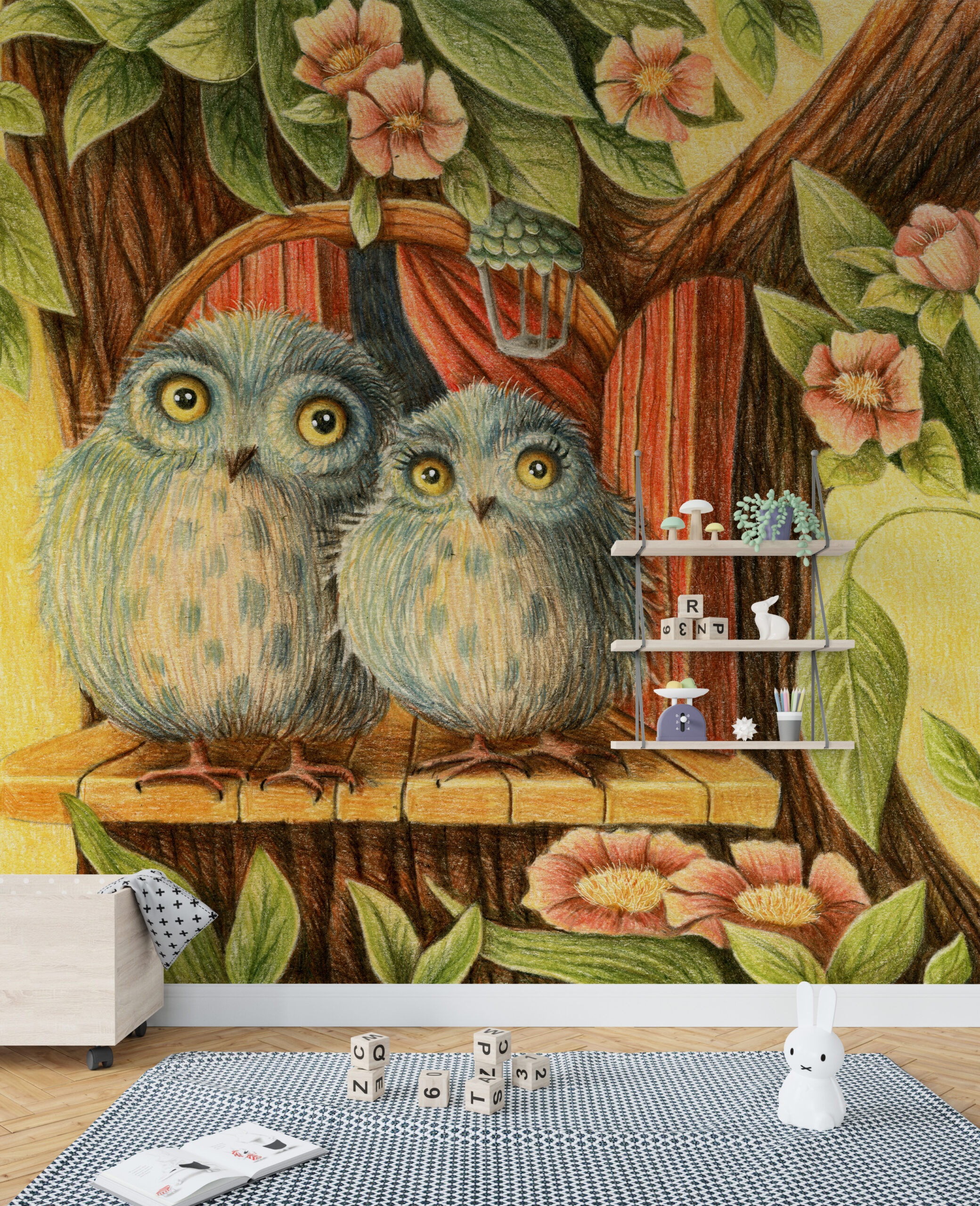 Tablou mural Culoare pasăre desen