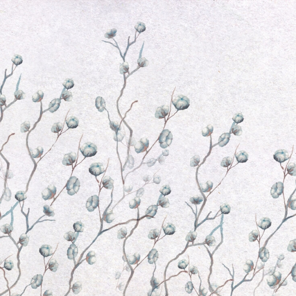 Mural Cotton Blossoms