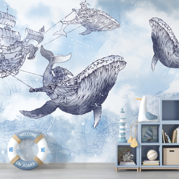 Cetacee zburătoare murale