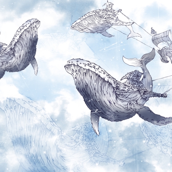 Cetacee zburătoare murale